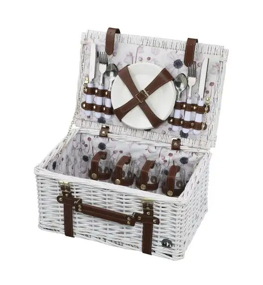 CILIO | Pescara | kosz piknikowy, dla 4 os., 42 x 28 x 21 cm, biały
