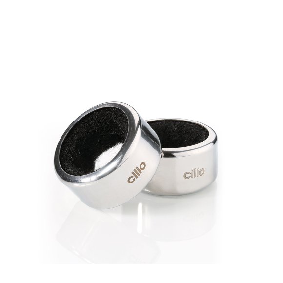 CILIO | kołnierze na butelkę, 2 szt., stal nierdzewna, śred. 4 x 2 cm