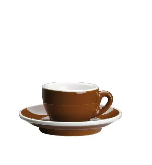 CILIO | Roma | filiżanka do espresso, ze spodkiem, 0,05 l, brąz