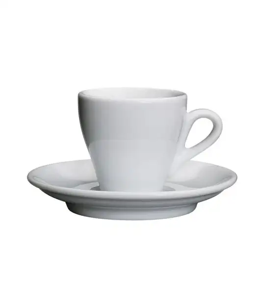 CILIO | Milano | porcelanowa filiżanka do espresso ze spodkiem, 50 ml, biała