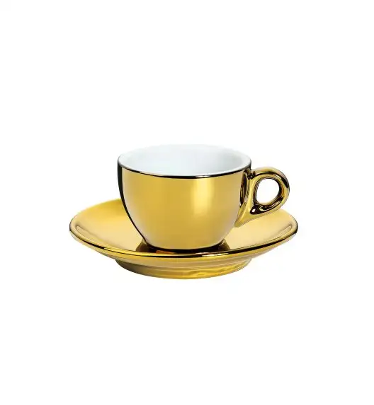 CILIO | Roma | filiżanka do espresso, ze spodkiem, 0,05 l, złota