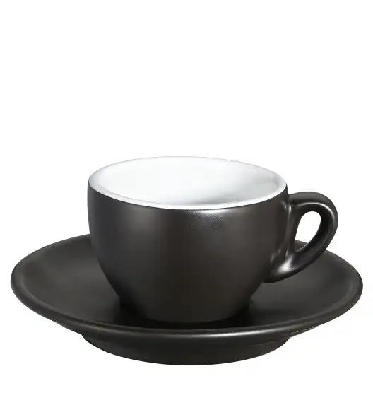CILIO | Roma | filiżanka do espresso, ze spodkiem, 0,05 l, czarny mat