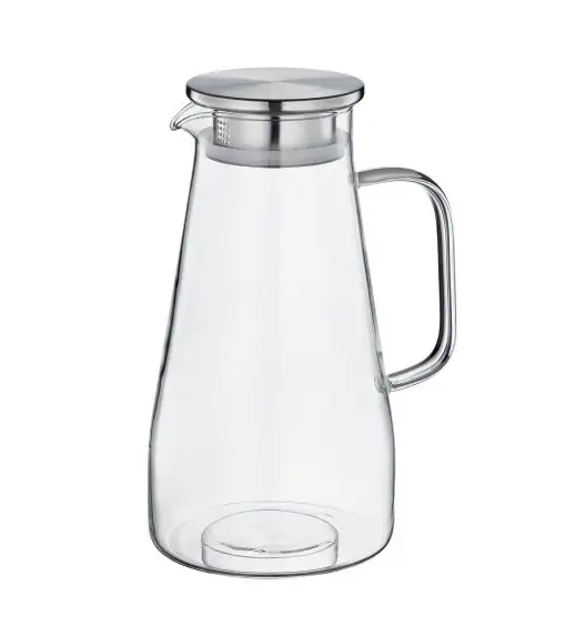 CILIO | Emilia | dzbanek, szkło borokrzemowe/stal nierdzewna, 1,6 l, śred. 12,5 x 22,5 cm