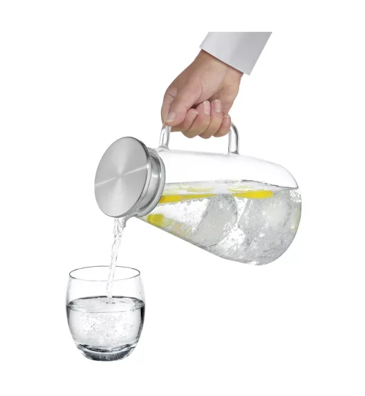 CILIO | Emilia | dzbanek, szkło borokrzemowe/stal nierdzewna, 1,6 l, śred. 12,5 x 22,5 cm