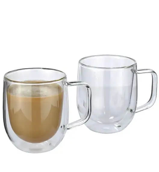 CILIO Veneto Szklanki do kawy z mlekiem, 2 szt., szkło borokrzemowe, 0,25 l, śred. 8,5 x 10 cm