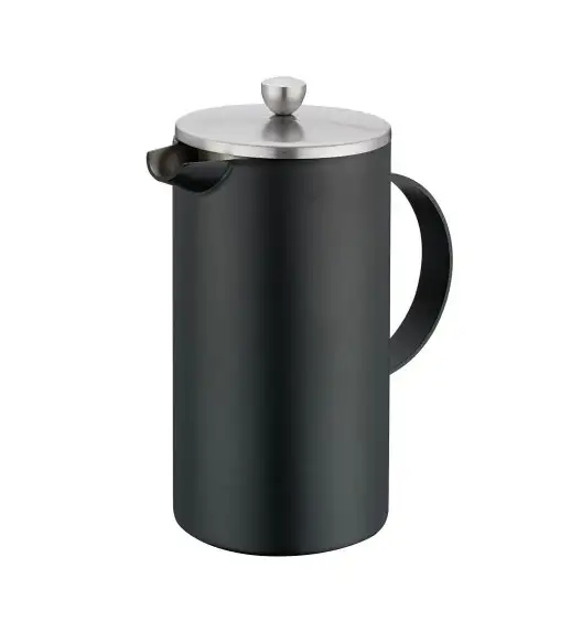 CILIO | Aida | kafeteria tłokowa, podwójne stalowe ścianki, 8 filiżanek, śred. 10,5 x 21,5 cm, czarna