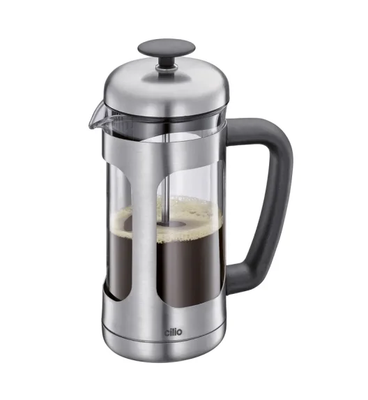 CILIO | Maria | kafeteria tłokowa, na 3 filiżanki, śred. 7 x 17 cm, 0,35 l, stal nierdzewna/szkło borokrzemowe