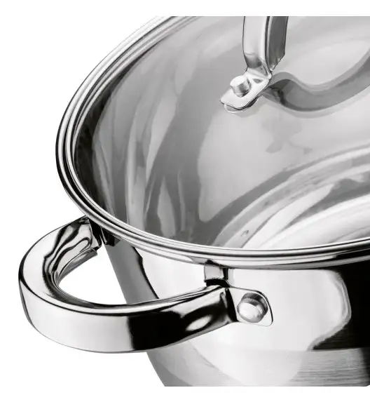 WYPRZEDAŻ! TADAR ROGER Komplet garnków nierdzewnych 12 el z patelnią non stick (BRAK PATELNI = 10 EL) / indukcja