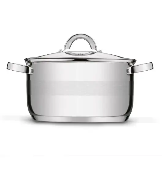 WYPRZEDAŻ! TADAR ROGER Komplet garnków nierdzewnych 12 el z patelnią non stick (BRAK PATELNI = 10 EL) / indukcja