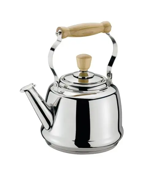 CILIO | Tradition | czajnik stalowy z uchwytami z drewna akacjowego, 2,5 l