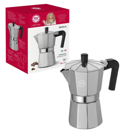 MG HOME | MOKA Kawiarka aluminiowa / srebrna