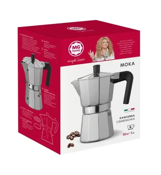 MG HOME | MOKA Kawiarka aluminiowa / srebrna