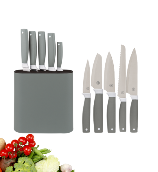 MG HOME | ENZO Zestaw 5 noży w bloku / stal nierdzewna