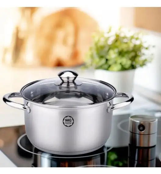 MG HOME | LAURO Zestaw garnków ze stali nierdzewnej 10 el
