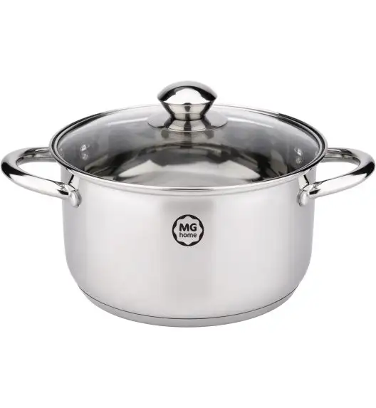 MG HOME | LAURO Zestaw garnków ze stali nierdzewnej 8 el