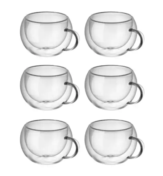 MG HOME | RENZA Zestaw 6 filiżanek termicznych z uchem 300 ml