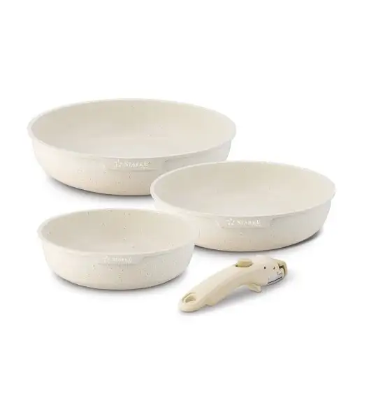 STARKE PRO COMPACTI CREAM KPL.PATELNI 3EL.(P.20CM B/P+24CM B/P+26CM B/P) + 1 ODPINANY UCHWYT