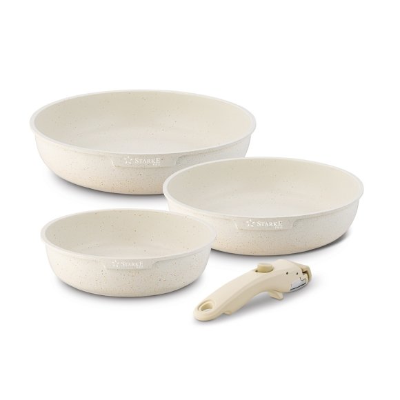 STARKE PRO COMPACTI CREAM KPL.PATELNI 3EL.(P.20CM B/P+24CM B/P+26CM B/P) + 1 ODPINANY UCHWYT