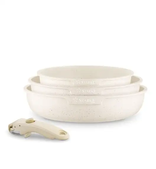 STARKE PRO COMPACTI CREAM KPL.PATELNI 3EL.(P.20CM B/P+24CM B/P+26CM B/P) + 1 ODPINANY UCHWYT