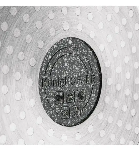 KONIGHOFFER KINGSTONE GARNEK CERAMICZNY 28 CM KWADRATOWY Z AROMATYZEREM I 2 NAKŁADKI