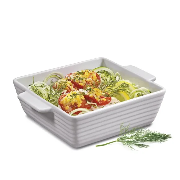 KÜCHENPROFI | Burgund | brytfanna porcelanowa, kwadratowa, 15 x 15 x 5 cm