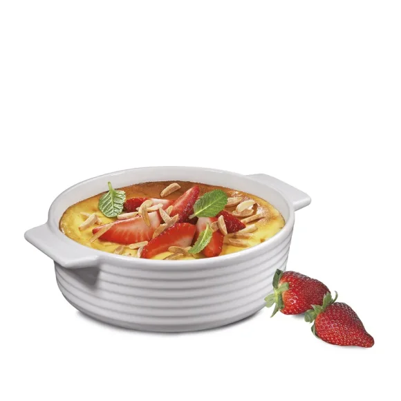 KÜCHENPROFI | Burgund | brytfanna porcelanowa, okrągła, śred. 16 x 5 cm, 0,7 l, biała