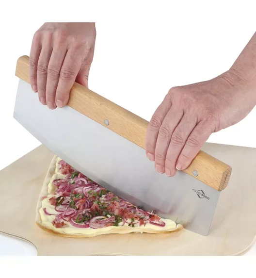 KÜCHENPROFI | nóż do pizzy, stal nierdzewna/drewno bukowe, 32 cm