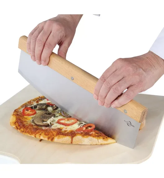 KÜCHENPROFI | nóż do pizzy, stal nierdzewna/drewno bukowe, 32 cm