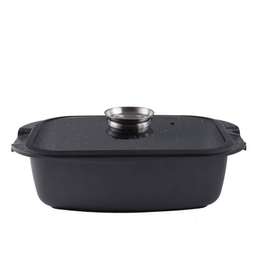 GERLACH MODEL Komplet Garnki z pokrywkami 10 el + Gerlach Granitex Patelnia 20, 28 cm + Brytfanna Granitex 32 cm