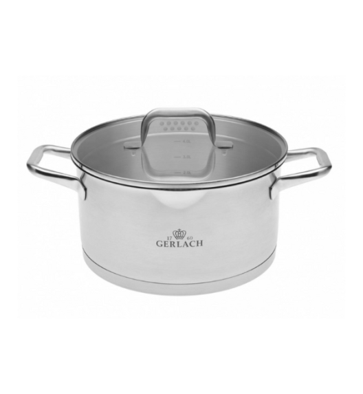 GERLACH MODEL Komplet Garnki z pokrywkami 10 el + Gerlach Granitex Patelnia 20, 28 cm + pokrywki uniwersalne 20, 28 cm 