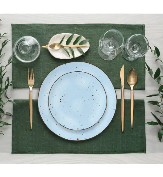 MG HOME | ZESTAW OBIADOWY Z PORCELANY GEMMA BLUE 18 EL / 6 OS