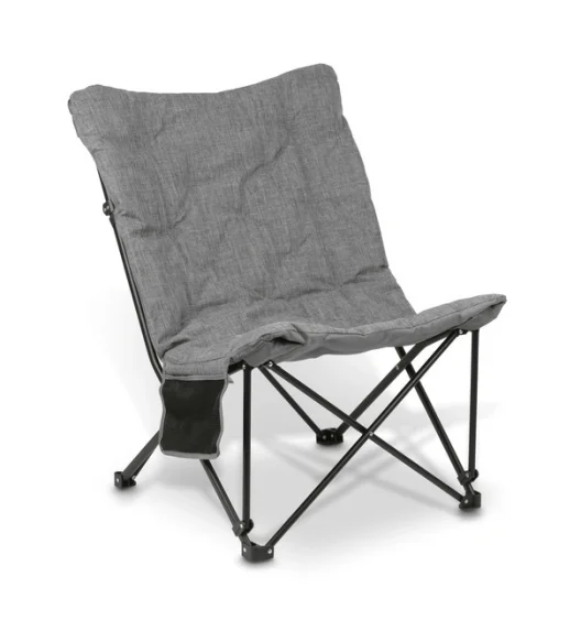 TADAR RELAX Fotel turystyczny wędkarski składany z torbą / szary