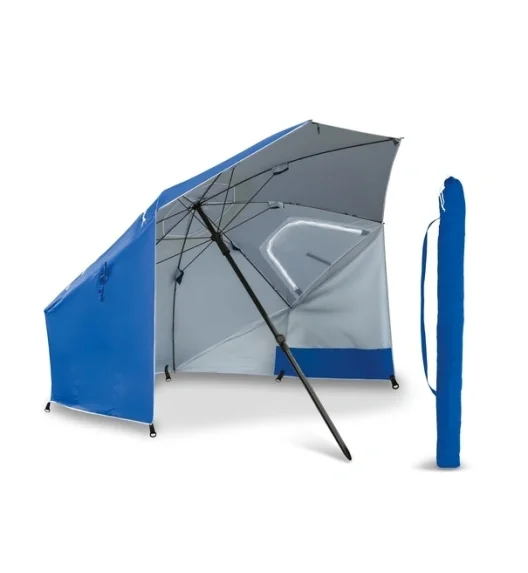 TADAR DELUXE Parasol plażowy z pokrowcem ala namiot / niebieski