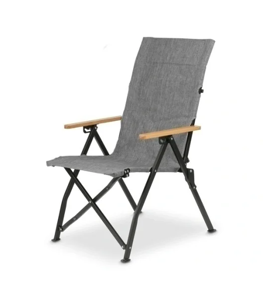 TADAR | OUTDOOR Krzesło turystyczne ogrodowe regulowane składane z torbą / szare