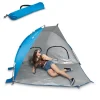 TADAR | Namiot plażowy parawan biwak ogród 220x115x115 cm z okienkami + torba / niebieski