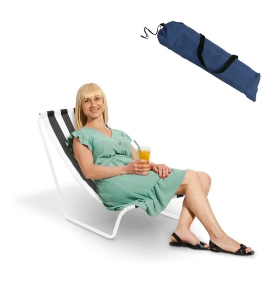 TADAR | PASKI Leżak ogrodowy plażowy lekki 90 cm wodoodporny z torbą
