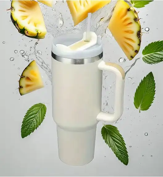 IMCHEX | CREAM | Kubek termiczny 1200 ml ze słomką