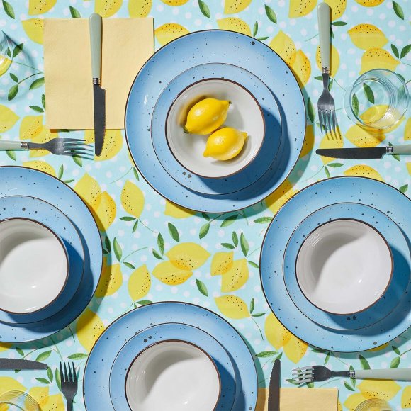 MG HOME | ZESTAW OBIADOWY Z PORCELANY GEMMA BLUE 36 EL / 12 OS