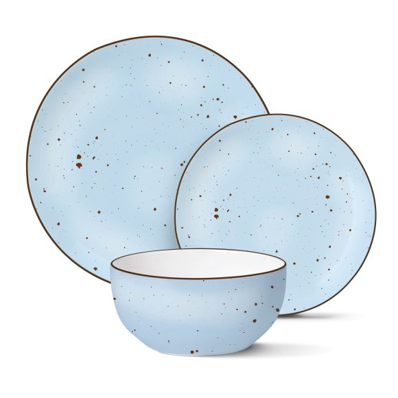 MG HOME | ZESTAW OBIADOWY Z PORCELANY GEMMA BLUE 54 EL / 18 OS