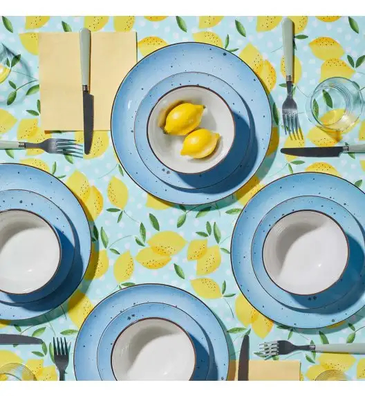 MG HOME | ZESTAW OBIADOWY Z PORCELANY GEMMA BLUE 54 EL / 18 OS