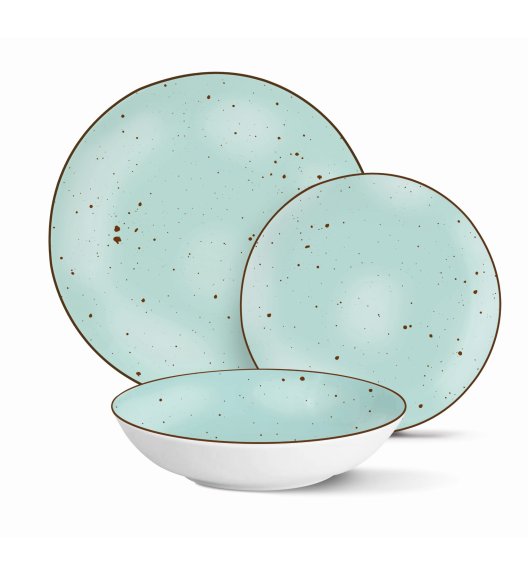 MG HOME | ZESTAW OBIADOWY Z PORCELANY GEMMA GREEN 36 EL / 12 OS