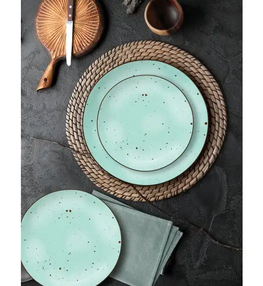 MG HOME | ZESTAW OBIADOWY Z PORCELANY GEMMA GREEN 36 EL / 12 OS