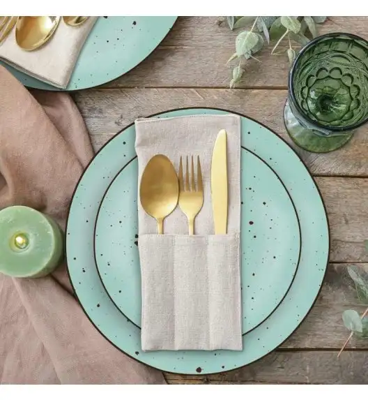 MG HOME | ZESTAW OBIADOWY Z PORCELANY GEMMA GREEN 36 EL / 12 OS