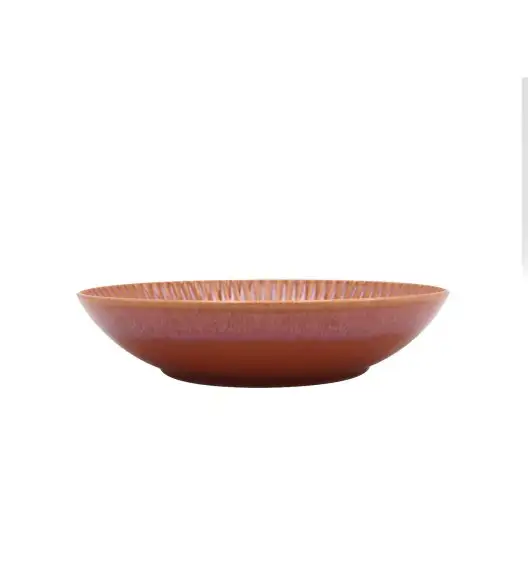 LUBIANA STONEWARE BLUSH | Talerz głęboki 22 cm x 12 szt. | luz | kolor łososiowy