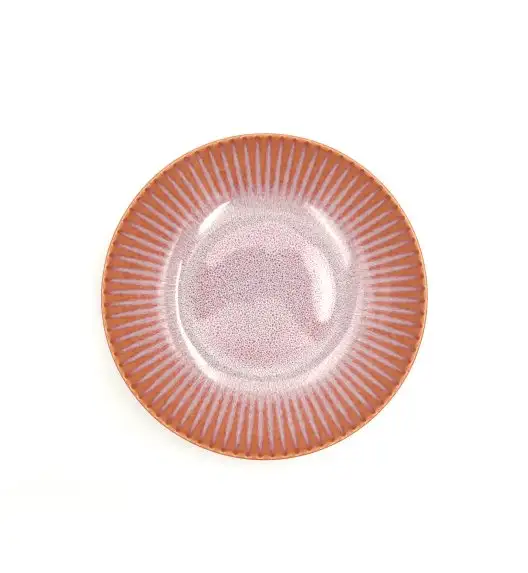 LUBIANA STONEWARE BLUSH | Talerz głęboki 22 cm x 18 szt. | luz | kolor łososiowy