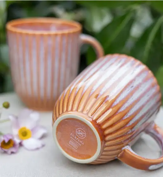 LUBIANA STONEWARE BLUSH | Kubek 350 ml x 6 szt. | luz | kolor łososiowy