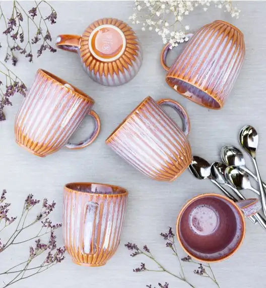 LUBIANA STONEWARE BLUSH | Kubek 350 ml x 12 szt. | luz | kolor łososiowy