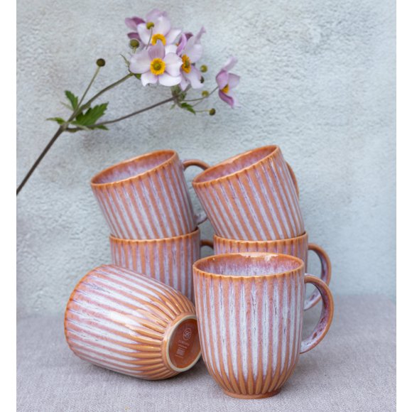 LUBIANA STONEWARE BLUSH | Kubek 350 ml x 12 szt. | luz | kolor łososiowy