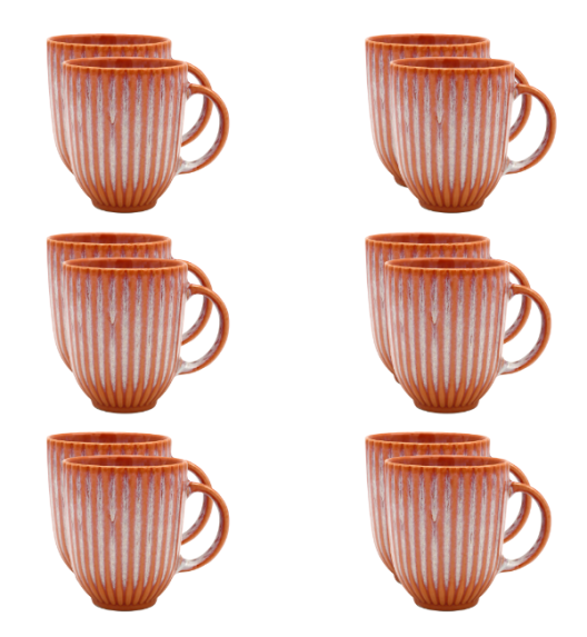 LUBIANA STONEWARE BLUSH | Kubek 350 ml x 18 szt. | luz | kolor łososiowy