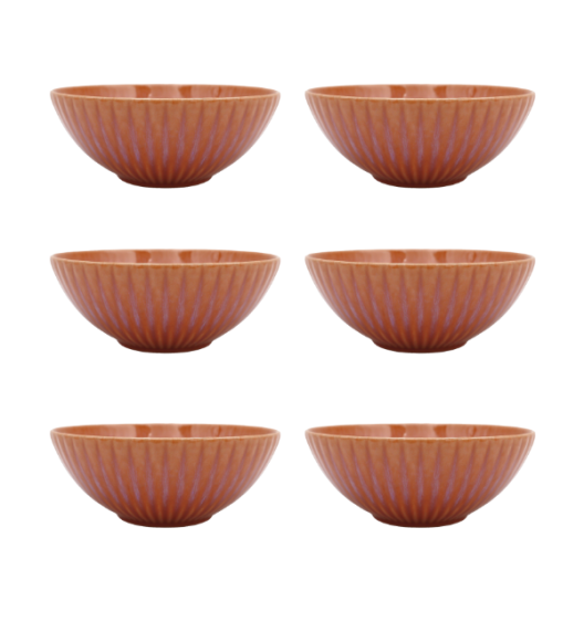 LUBIANA STONEWARE BLUSH | Salaterka 17 cm luz x 6 szt. | kolor łososiowy